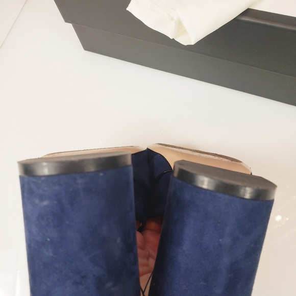 GUCCI Kid scamosciato blue ink mules - Picture 6 of 8